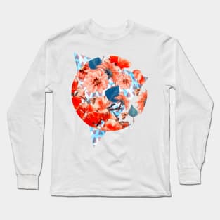 Geometric Flowers and Bees Long Sleeve T-Shirt